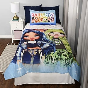 Nuevo Juego de sábanas dobles Rainbow High de 4 piezas con edredón reversible para niños - Imagen 1 de 9