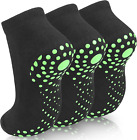 KOOOGEAR Womens Non Slip Yoga Socks 3 Pairs Ladies Anti Slip Grip Socks with for