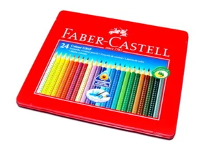 Faber Castell 112423 Grip 2001 Set Colour Grip Pencil Tin 24 PB572 - Picture 1 of 2