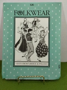 folkwear sewing patterns #126 Vests From Greece And Poland - Picture 1 of 4