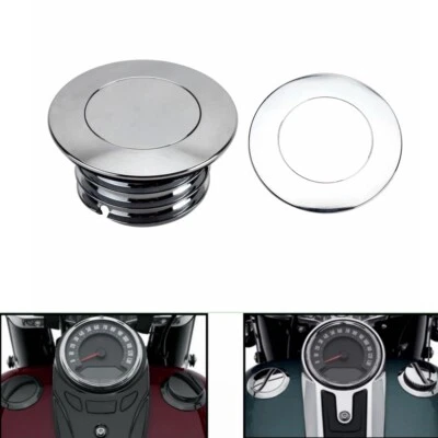 Tapas de tanque de gasolina para Harley Softail Slim Sport Glide Fat Boy Low Rider 2018-24 Foto 1 de 4