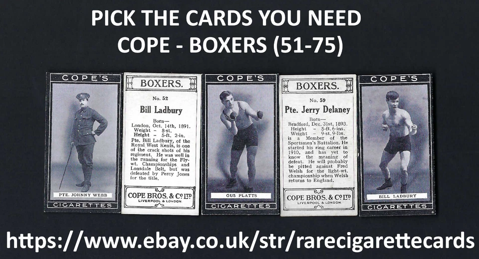 COPE - BOXERS (51-75) - PICK THE CARDS YOU NEED - Image 1 of 1