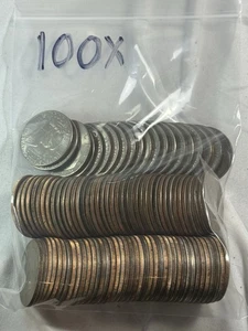Lot of 100x Eisenhower IKE Dollars Circ/Unc 1971-1978 Lots Of BU UNC Mix Coins - Bild 1 von 3