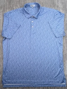Peter Millar Summer Comfort Polo Shirt Men's XL  Anchorman Ron Burgundy AOP Golf - Picture 1 of 10