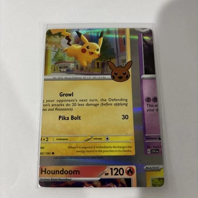 Pokemon Card - Pikachu Error Miscut NFC Trick or Trade 062/193 Holo Rare A1 - Image 1 of 2