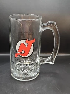 New Jersey Devils Bier Frosty Becher mit Henkel 1995 Stanley Tasse mit Statistiken - Bild 1 von 8