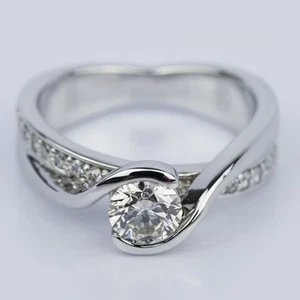 IGI Certified Round Cut Lab-Grown/CVD Diamond Women's Wedding Ring 14k Gold - Picture 1 of 14