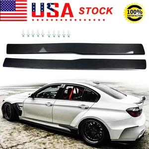 PSM Style Side Skirt Extension Carbon Black Fits BMW F82 F83 M4 F80 M3 2015-2020 - Picture 1 of 10