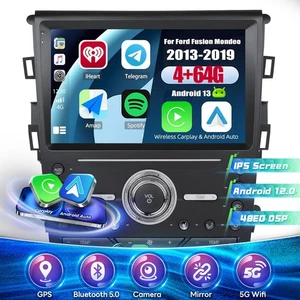 4+64G For Ford Fusion Mondeo 2013-2020 Android 13 Car Stereo Radio GPS Carplay - Picture 1 of 15