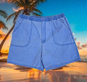 Vintage Islander Freizeitshorts 90er hellblau Chino adretter Strand Größe Large 32 x 5 - Bild 1 von 9