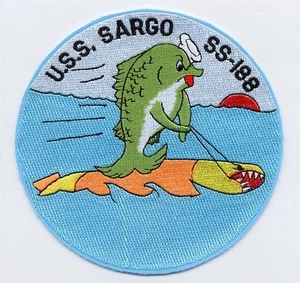 USS Sargo SS 188 - Fish riding Torpedo BC Patch Cat No B536 - Picture 1 of 1