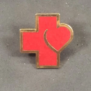Georgia Baptist Hospital School of Nursing Red Cross w/Heart Lapel Pin - Picture 1 of 4