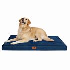 Blue Super Soft Medium Large Jumbo Dog Beds Orthopedic Memory Foam Pet Mattress