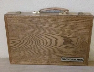 Backgammon Tragetasche aus Holz - Bild 1 von 6