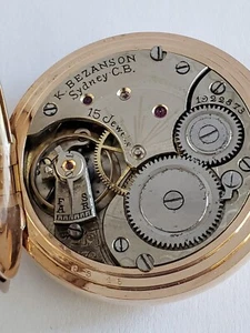 OMEGA 6 SIZE DIAL SIGNED "K BEZANSON SYDNEY C.B" MOVEMENT 15 JEWEL SERVICED 1902 - Picture 1 of 11