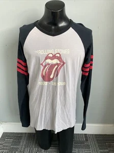 BC Ethic Rolling Stones 1972 US Tour Unisex Raglan T Shirt Size XL Long Sleeve - Picture 1 of 4