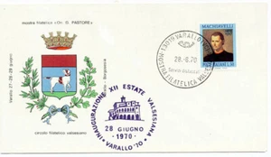 Italien 1970 Mostra Filatelica Valsesiana Brief #1002 Gütesiegel ausgefallen - Bild 1 von 2