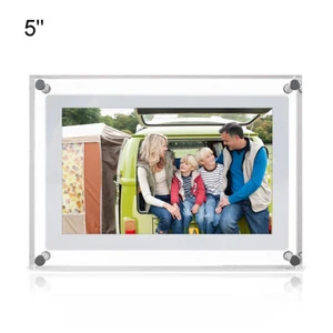 5'' Acrylic Digital Photo Frames 854 x 480 Type-C 4GB Internal Memory 1000 mAh - Picture 1 of 8