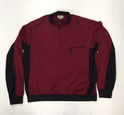 Cutter & Buck Men's Jacket Golf Windbreaker Indiana Logo 2X Red & Black - Image 1 of 4