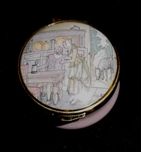 Franklin Mint English Enamel Trinket Box-Excellent - Picture 1 of 3
