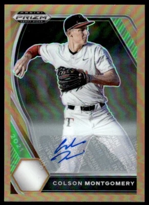 2021 PANINI PRIZM ORANGE PRIZM AUTO ROOKIE Colson Montgomery Auto /20 Chicago - Image 1 of 2