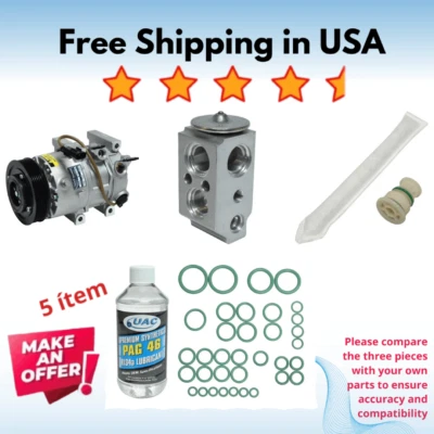 Compresor y válvula aire acondicionado apto para Hyundai Sonata 2011-2012, Kia Optima 2011-2012 Foto 1 de 4