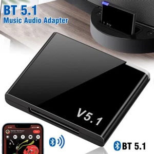 Bluetooth 5.1 Music Audio Adapter Receiver 30 Pin Dock Speaker for iPhone iPod - Picture 1 of 8