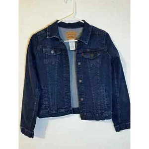 Levi’s Girl's Jean Jacket Size XL Dark Wash 14-16 - Picture 1 of 6