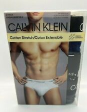 Calvin Klein Mens NP21660-923 Cotton Stretch 3 Pack Hip Briefs Sizes S/M/L/XL