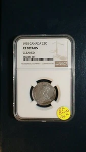 1935 Canada Silver Twenty Five Cents NGC Extra Fine 25C Coin PRICED TO SELL NOW! - Picture 1 of 4