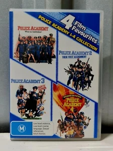 Police Academy 1-4 Collection - 4× Disc R4 DVD Set, Steve Guttenberg, 1984/1987. - Picture 1 of 5