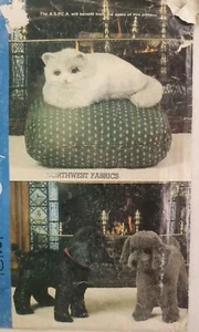Vogue Sewing Pattern 8342 Stuffed Cat Dog Uncut Vintage - Picture 1 of 3