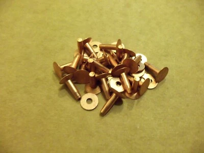 1/2" 12 Gauge Copper Rivets & Burrs (100 Sets) - Image 1 of 2