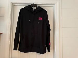 The North Face Women’s Pink Ribbon Full Zip Hoodie Jacket Size XL Black