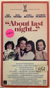 About Last Night 1987 VHS Rob Lowe Demi Moore James Belushi VHSshop - Picture 1 of 12