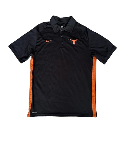 Texas Longhorns Nike Dri-Fit Football Polo Shirt Short Sleeve Men’s Size Medium Cover