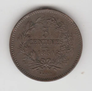 LUSSEMBURGO LUXEMBOURG 5 CENTIMES 1854 #ALB - Imagen 1 de 2