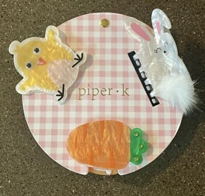 NEW Piper K ~ 3 Piece Spring Easter Set chick, bunny, carrot - Image 1 of 2