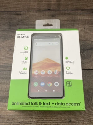 Cricket Wireless Alcatel Glimpse, 16GB  Black - Prepaid Smartphone - Image 1 of 4