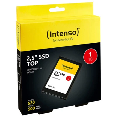 kQ Intenso 2,5" SSD intern TOP 1 TB SATA III Festplatte Solid State Drive - Bild 1 von 3