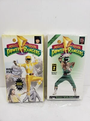 Mighty Morphin Power Rangers - Green With Evil, Pt. 2 (VHS) And High Five Lot 2 - Image 1 of 3