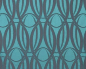Osborne & Little Mahjong Fabric Hoopla Peacock Bitter Chocolate 1.8m RRP £102m - Picture 1 of 8