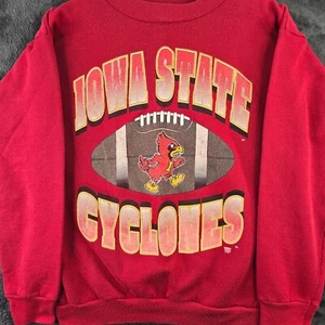 Vintage Tultex Iowa State Cyclones Pullover Sweatshirt Single Stich Large Faded - Bild 1 von 8