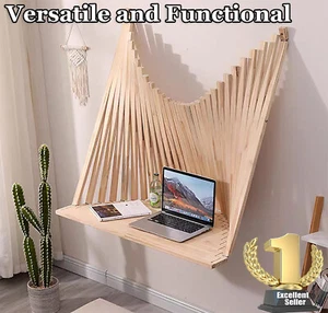 Wall Desk Mounted Folding Table,DIY Fold Down Desk,Handmade Wall Folding Desk - Picture 1 of 12