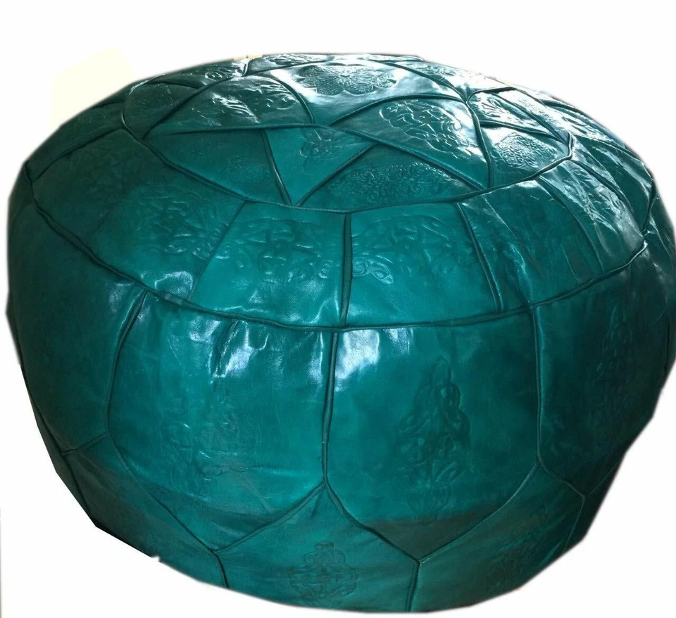 Egyptian Moroccan Handmade Genuine Leather Ottoman Pouf XL ( Empty ) - Image 1 of 1