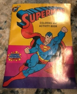 Libro da colorare e attività Superman edizione 50° compleanno 1987 - Foto 1 di 3