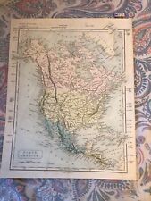 Genuine Antique Map  , Beautiful, USA NORTH AMERICA , Dated 1866