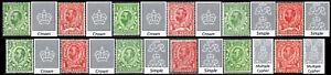 1911-13 KGV Downey Head ½d and 1d Definitives Unmounted Mint