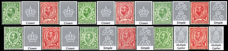 1911-13 KGV Downey Head ½d and 1d Definitives Unmounted Mint - Image 1 of 1