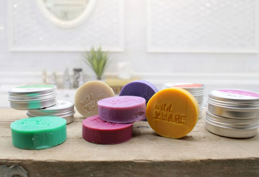 60g Solid Shampoo/Conditioner 2-in-1 in Gift Tin - Wild Hare, Vegan/Cruelty free - Image 1 of 1